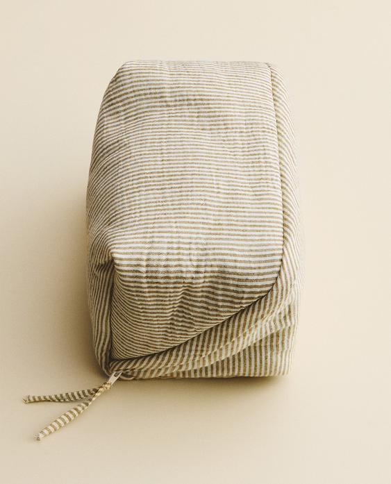 KIDS' STRIPED MUSLIN WASH BAG
