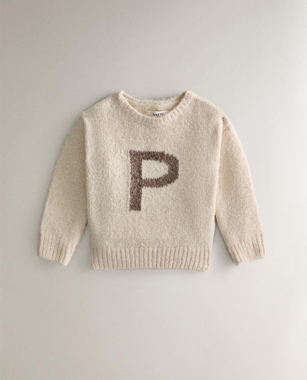 CHILDREN'S LETTER P SWEATER