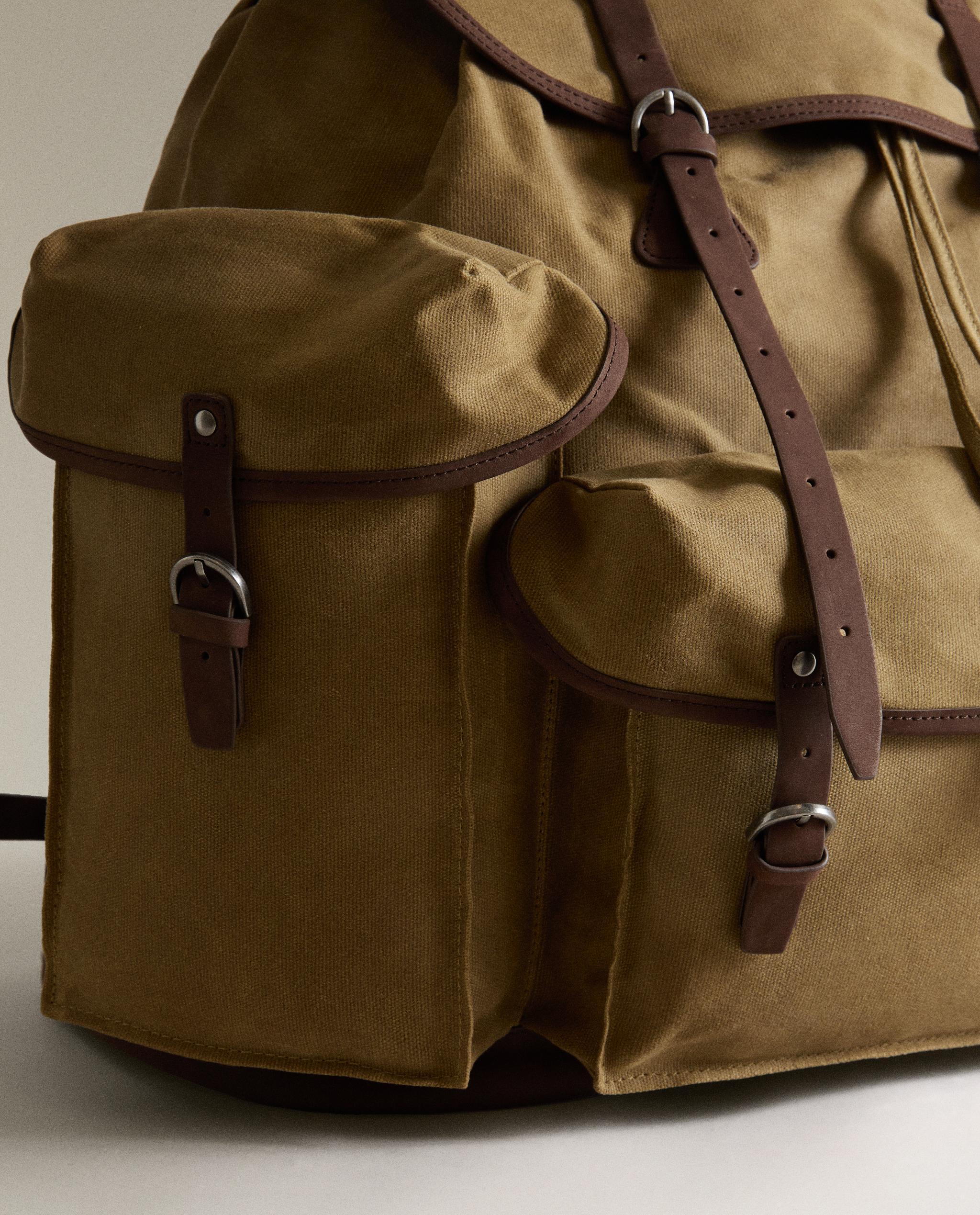 COTTON AND LEATHER BACKPACK product thumbnail 5