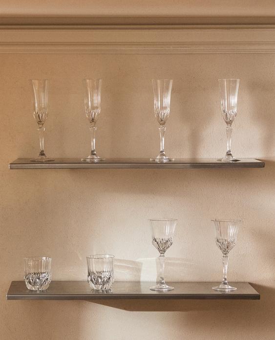 ENGRAVED-EFFECT CRYSTALLINE TUMBLER SET