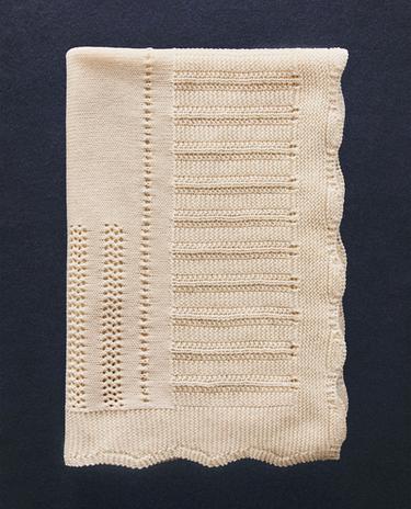 COUVERTURE BÉBÉ COTON AJOURÉ