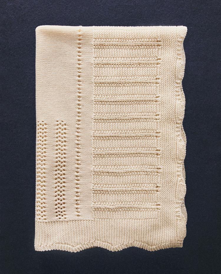 COUVERTURE BÉBÉ COTON AJOURÉ