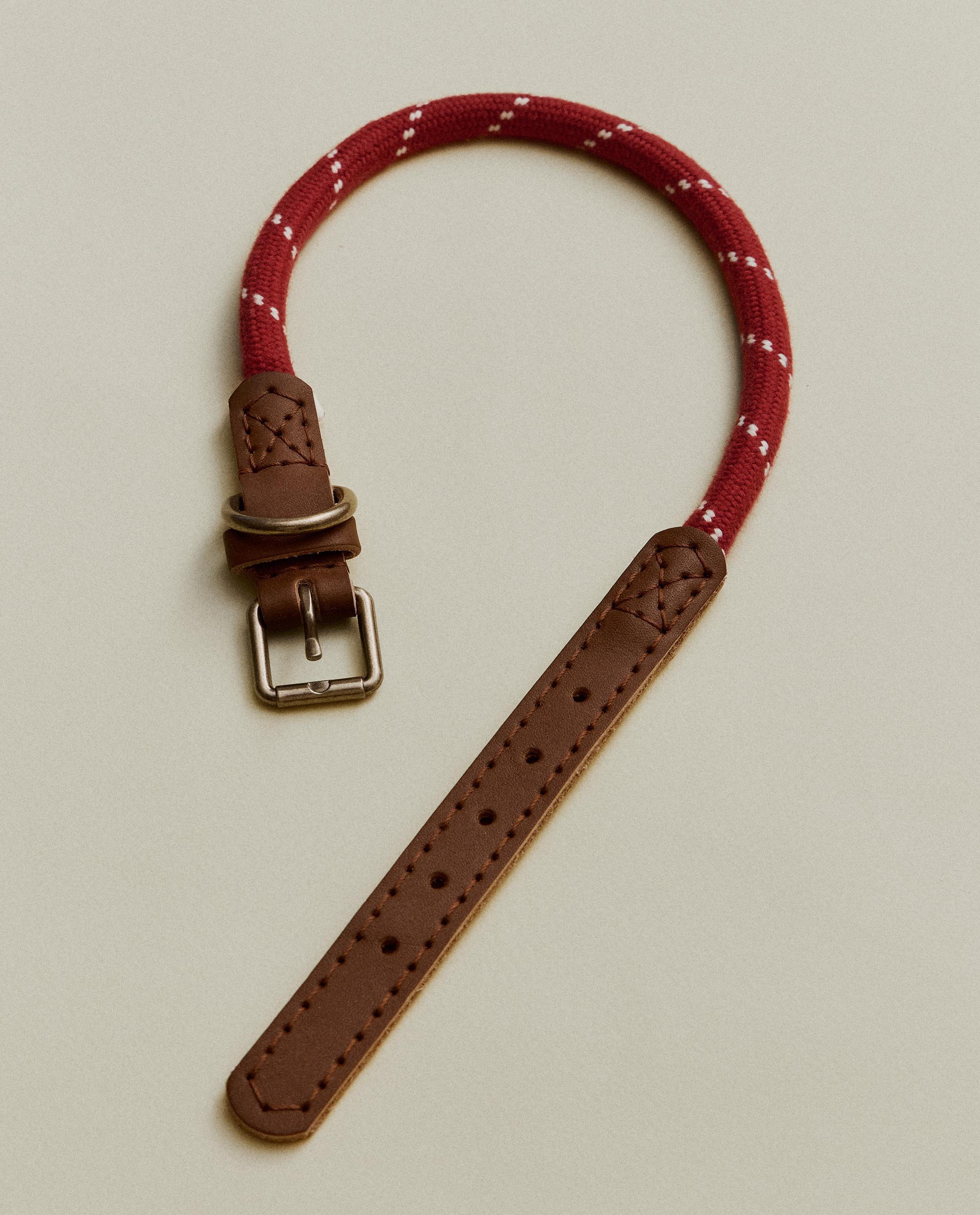 LEATHER AND ROPE PET COLLAR product thumbnail 8