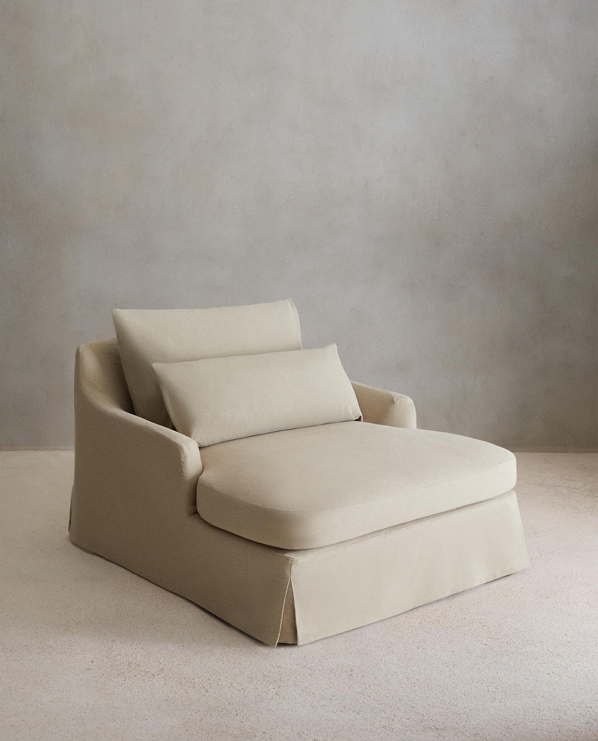 LOVESEAT 01 MARRON TAUPE 75 x 110 x 140 cm