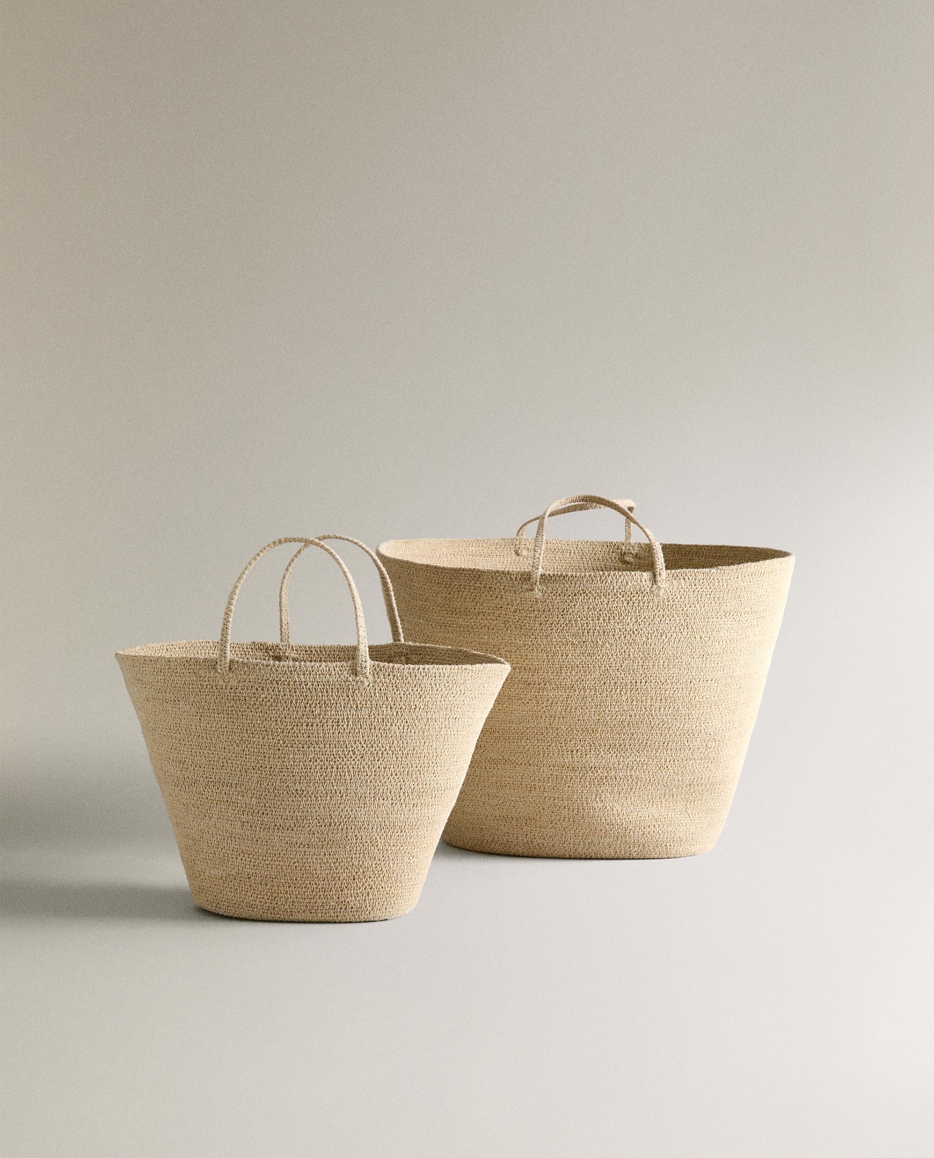 SEAGRASS BASKETS WITH HANDLES