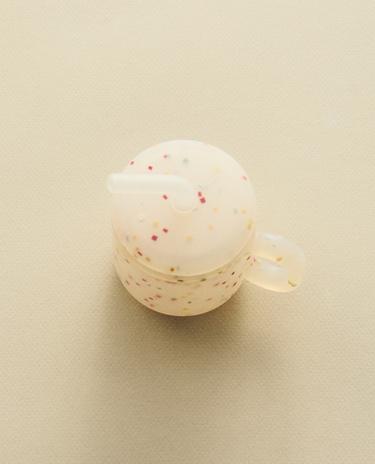 VASO PAJITA INFANTIL SILICONA CONFETI