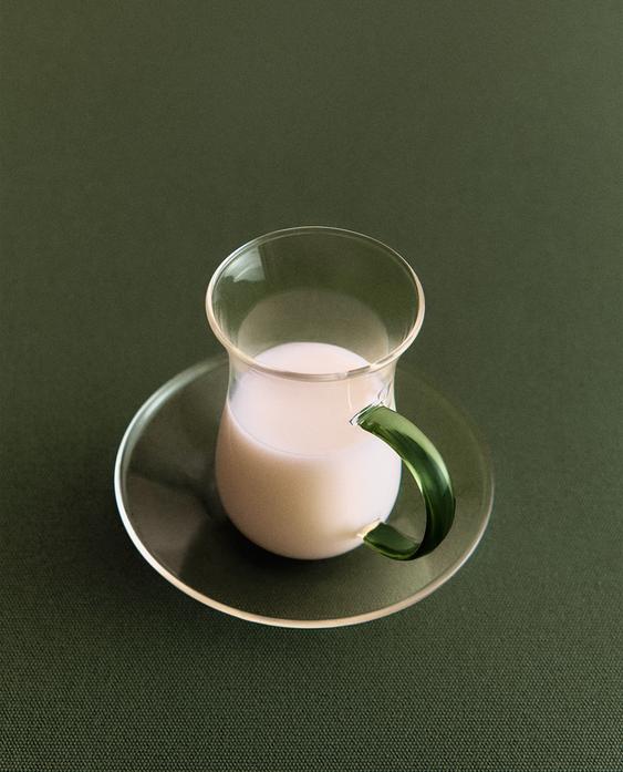 BOROSILICATE TUMBLER AND SAUCER