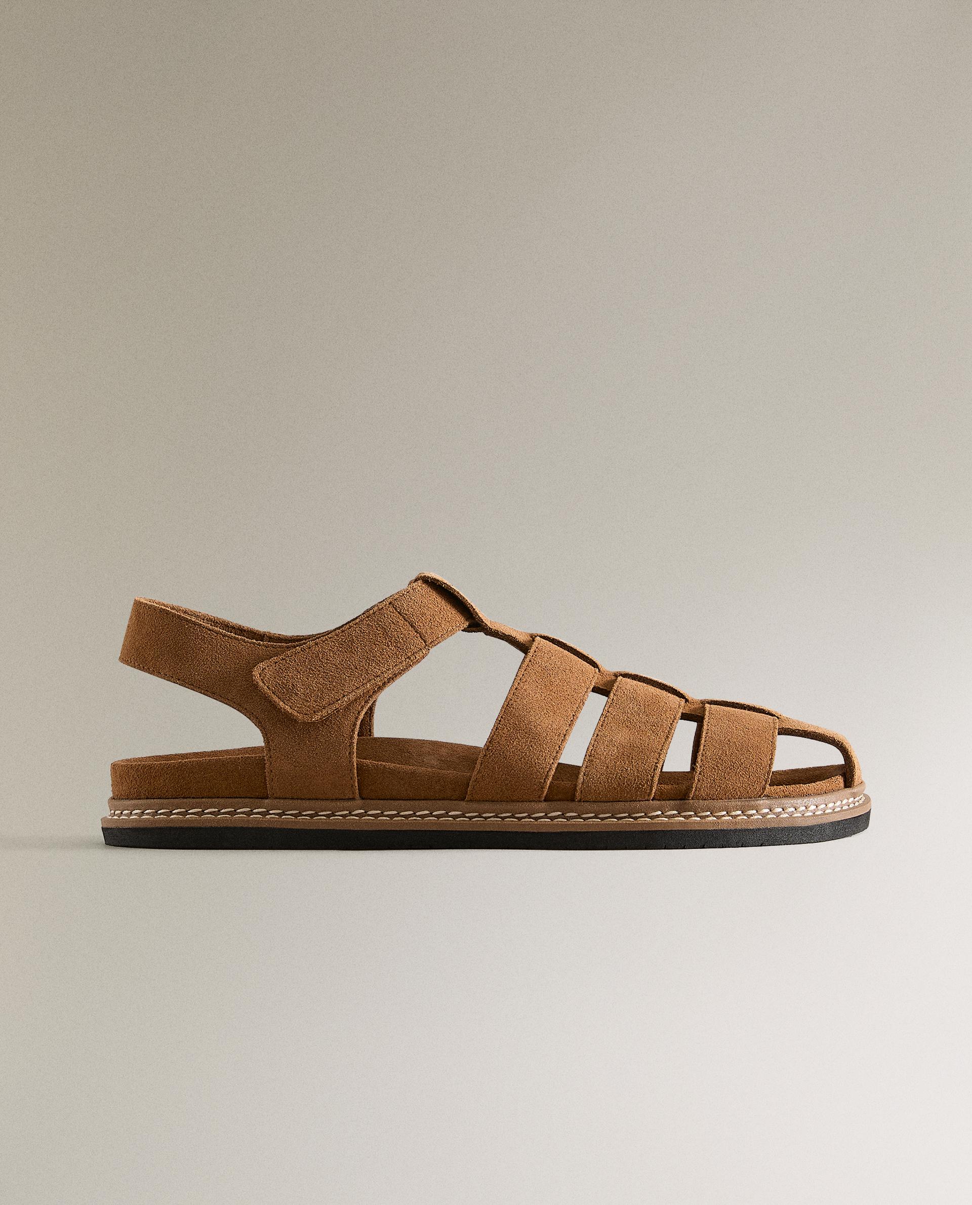 安心★関税込み★ZARA★FLAT LEATHER CAGE SANDALS Zara + Flat Leather Cage Sandals