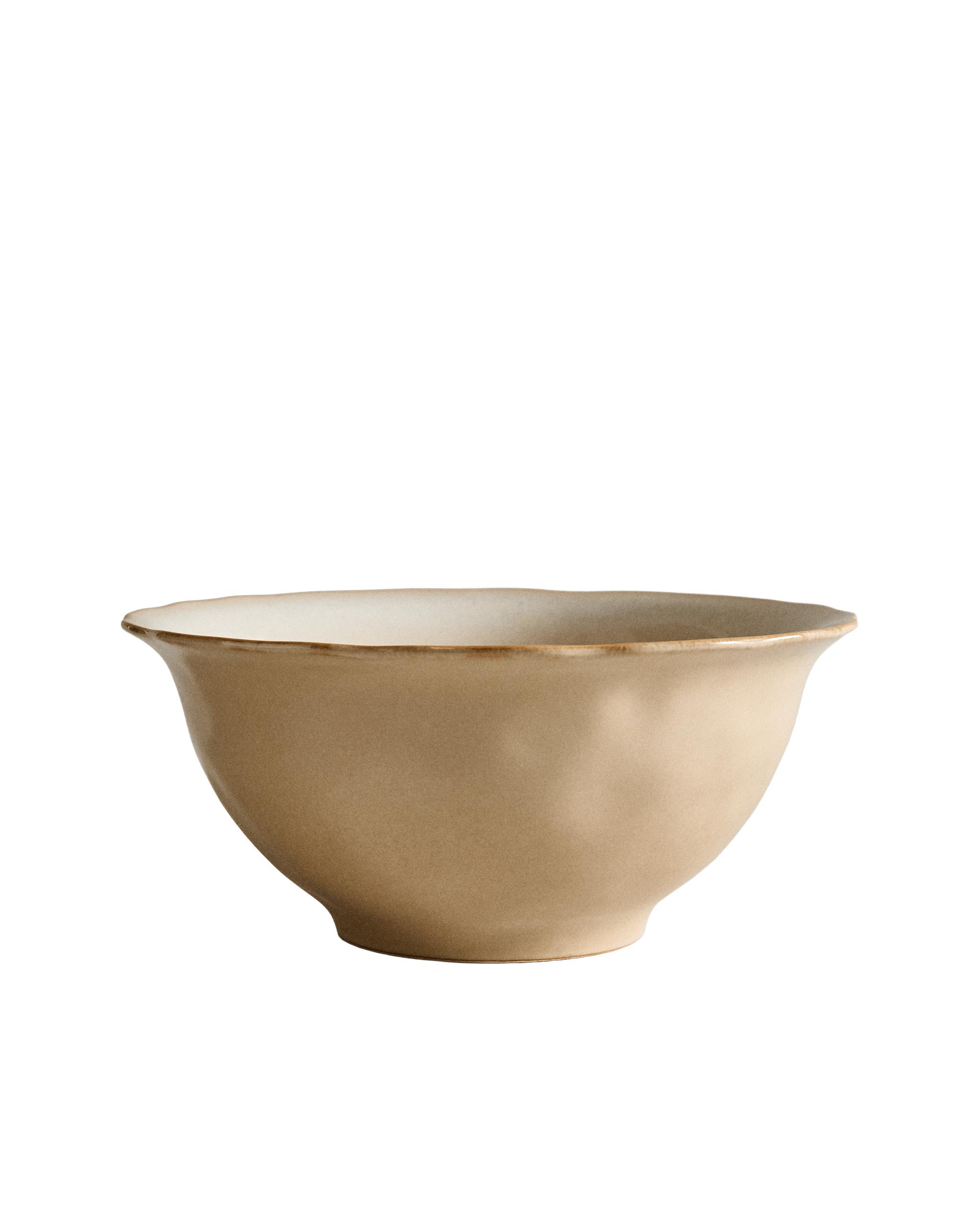 STONEWARE SALAD BOWL WITH IRREGULAR EDGE product thumbnail 5