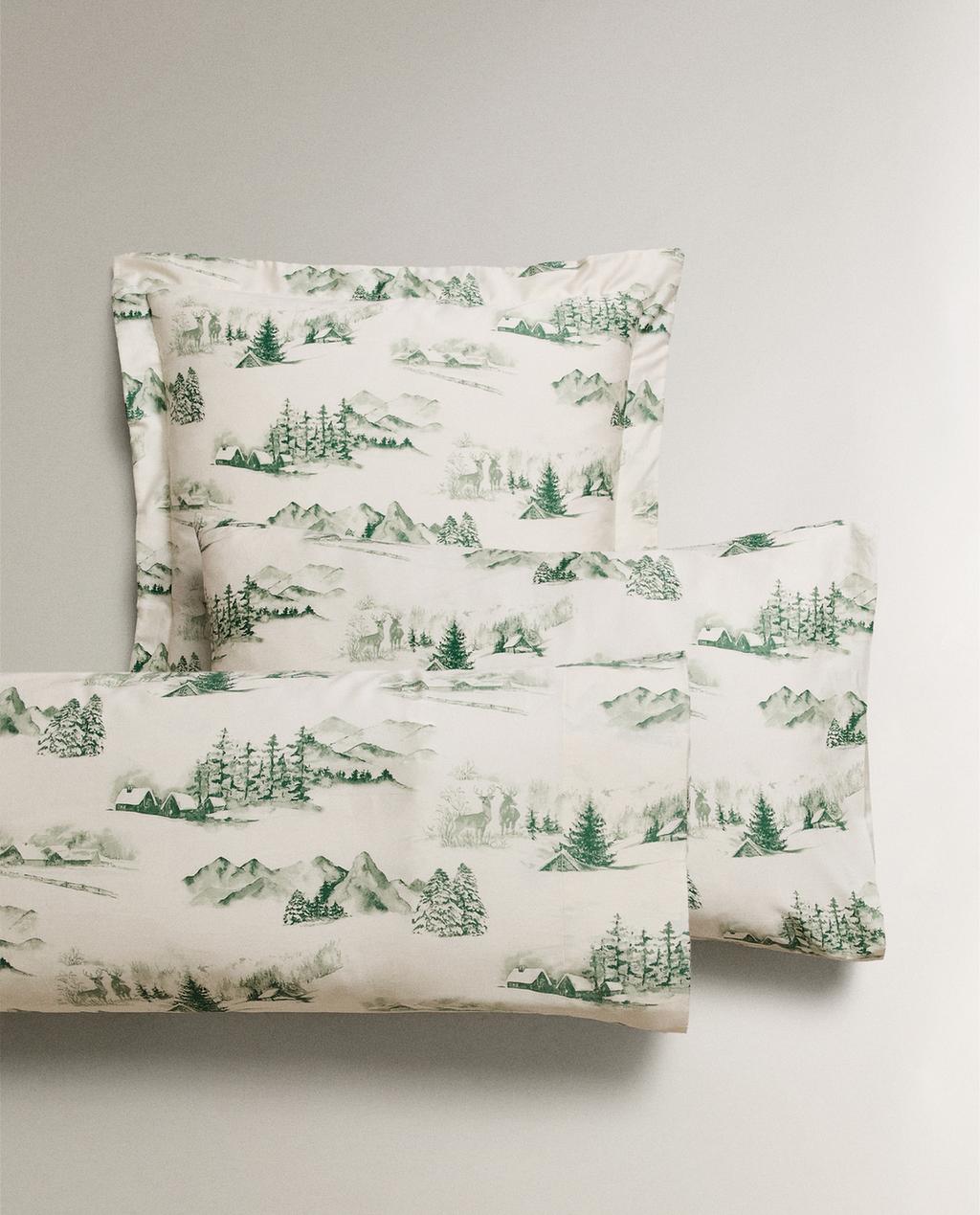 FUNDA ALMOHADA SATÉN TOILE DE JOUY NAVIDAD