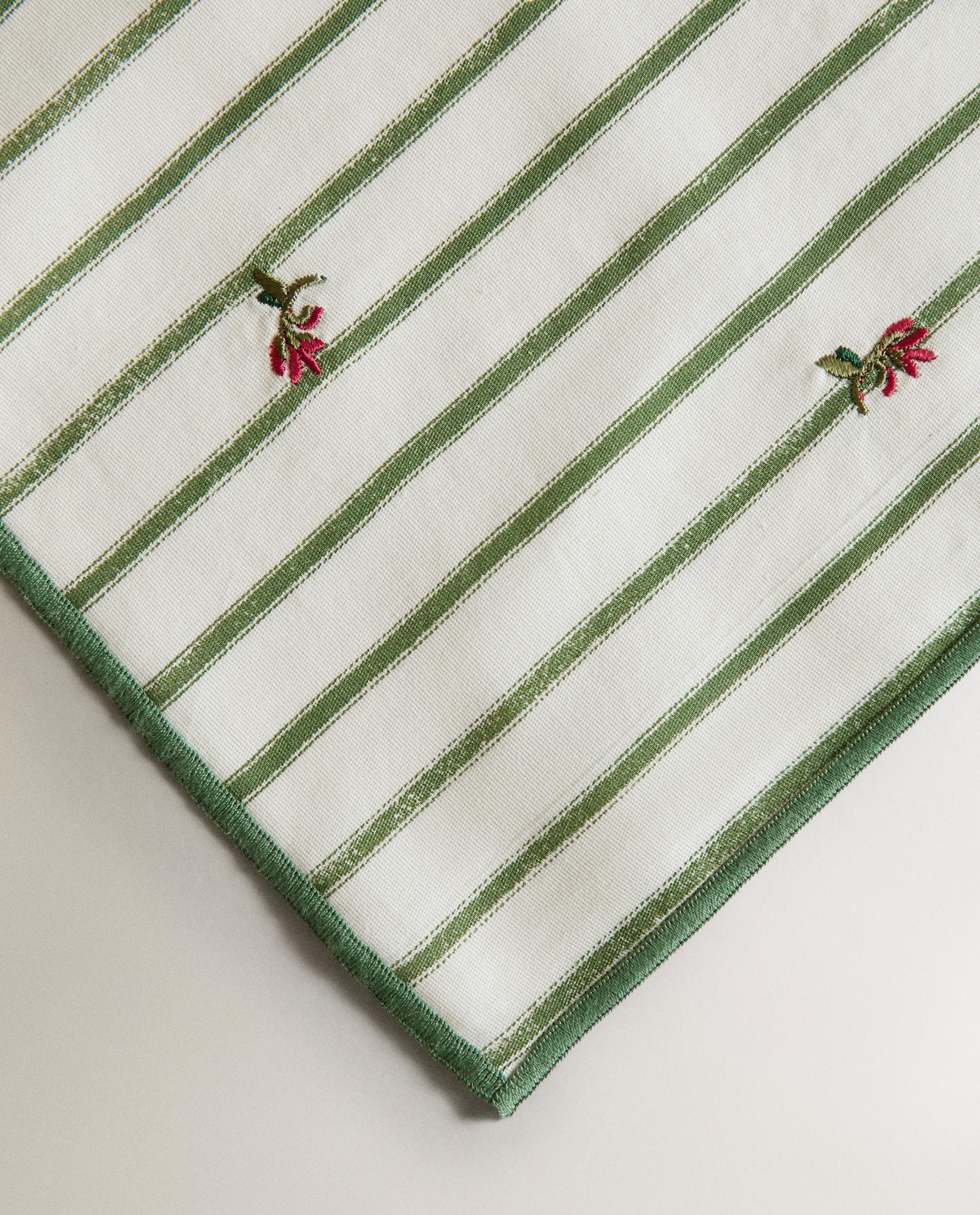 STRIPED TABLECLOTH WITH FLORAL EMBROIDERY product thumbnail 16