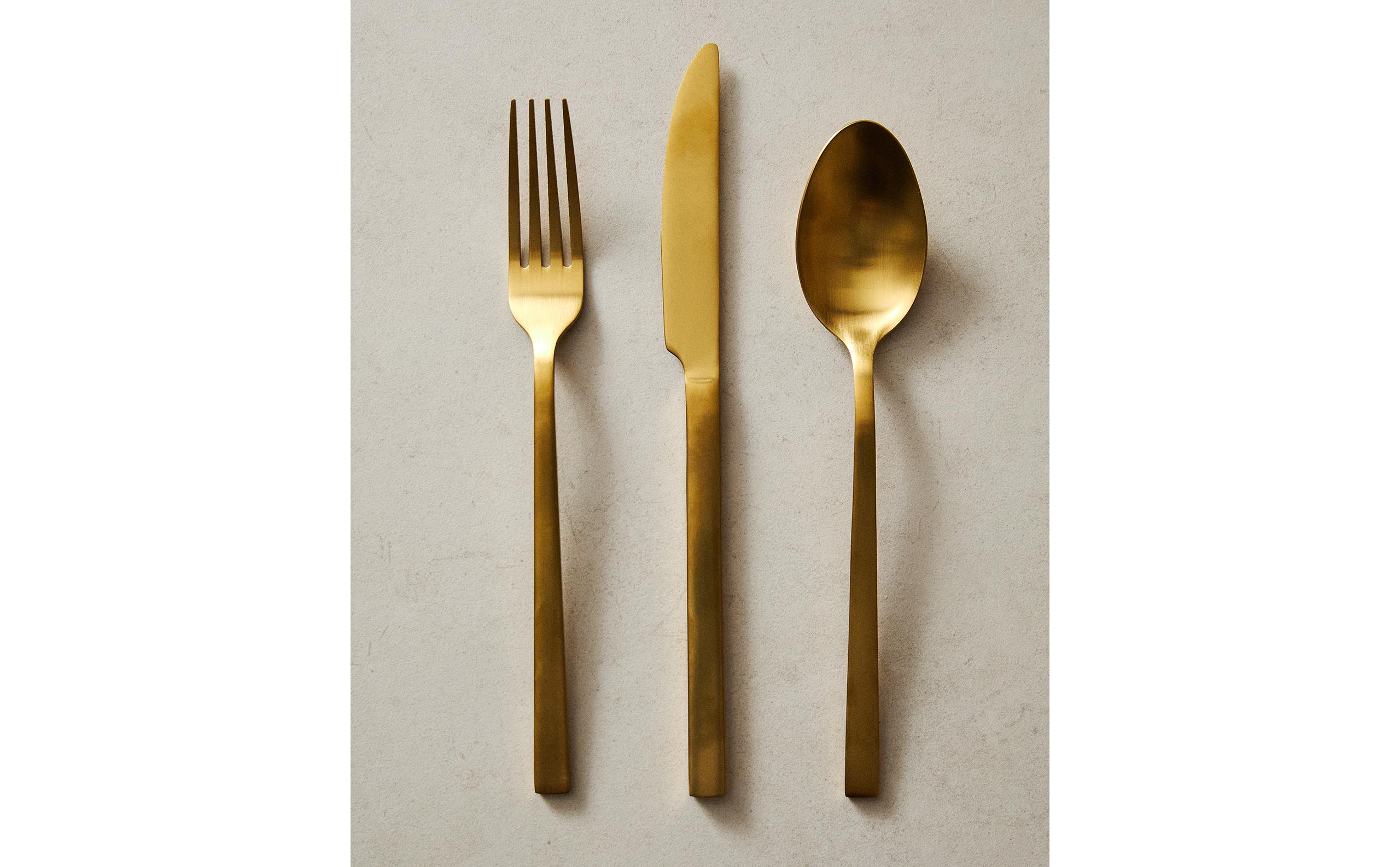 カトラリー3点セット ゴールドスチールカトラリー 3点セット | Zara Home 日本/Japan