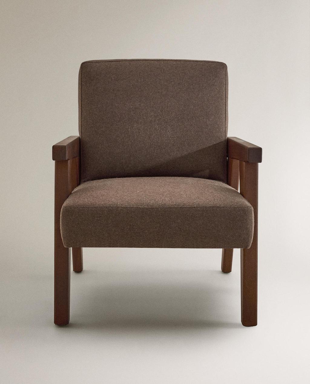 ZARA HOME BY BLASCO UPHOLSTERED WALNUT ACCENT CHAIR ZARA HOME BY BLASCO UPHOLSTERED WALNUT ACCENT CHAIR