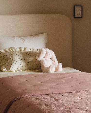 KIDS' PLAIN MUSLIN BEDSPREAD