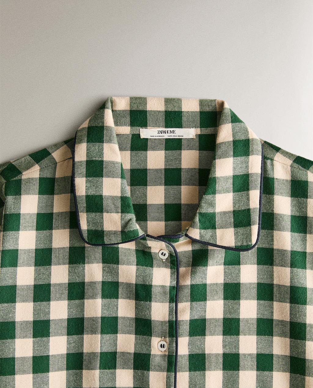 GINGHAM CHRISTMAS PYJAMA SHIRT