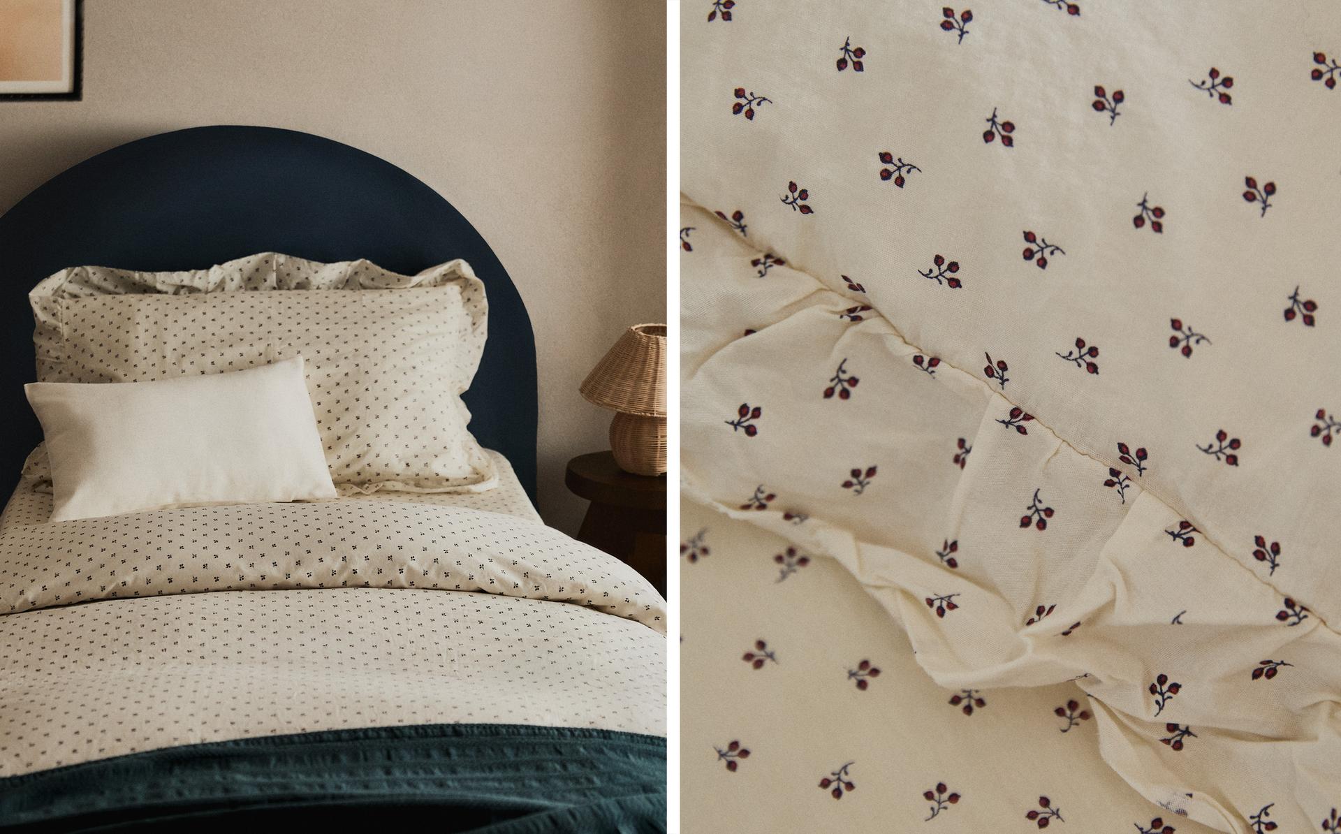 KIDS' RUFFLED FLORAL PRINT DUVET COVER KIDS' RUFFLED FLORAL PRINT DUVET COVER