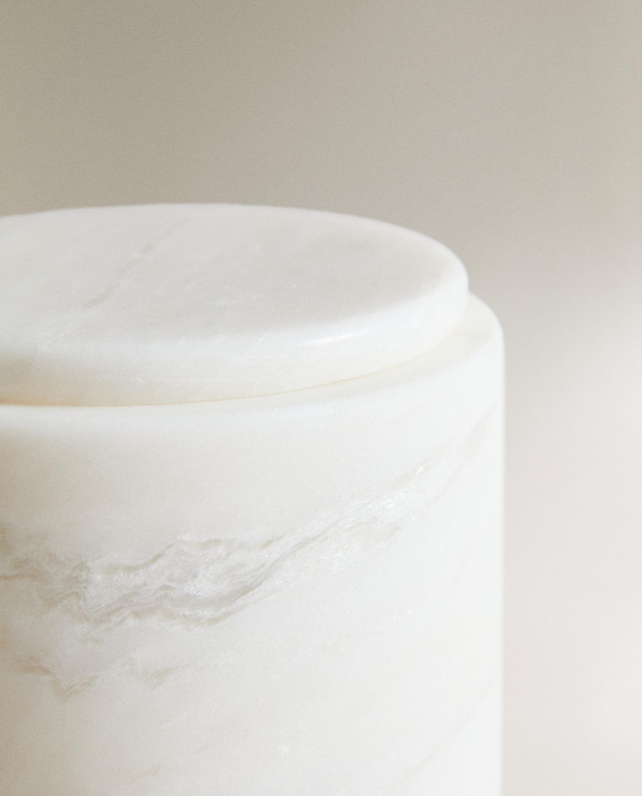 WHITE MARBLE BATHROOM ORGANISER JAR product thumbnail 3