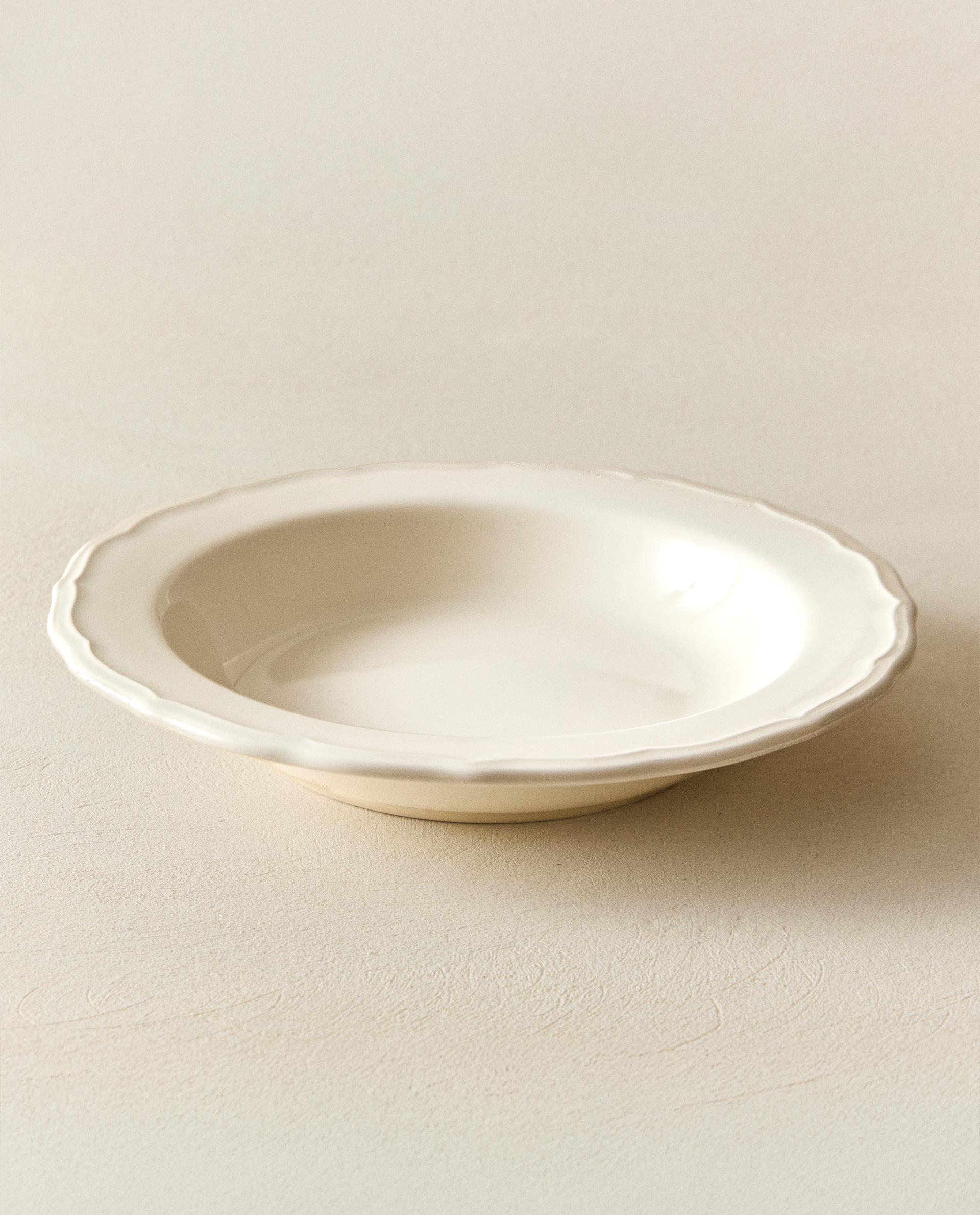 PLATO HONDO ANDREA ORNAMENTO BORDE LOZA
