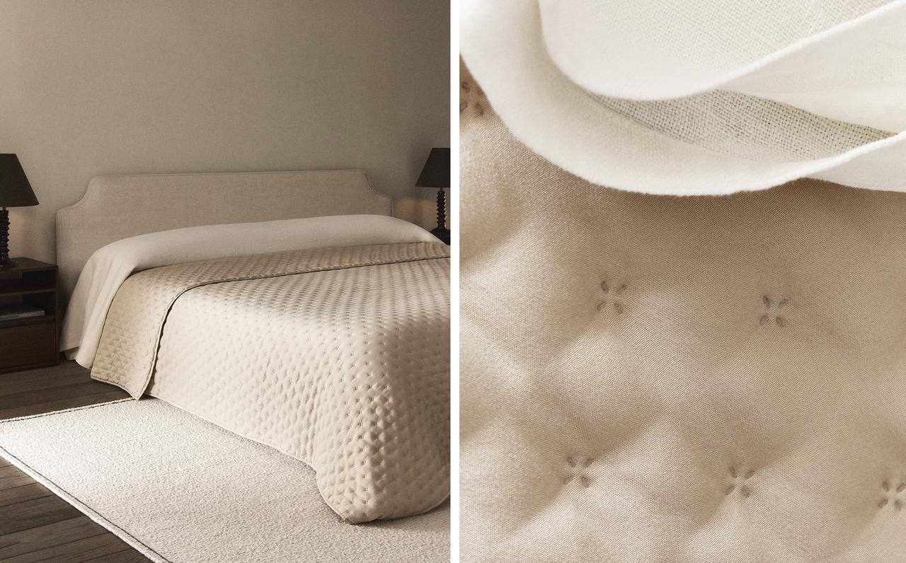 QUILTED BEDSPREAD WITH DOTS