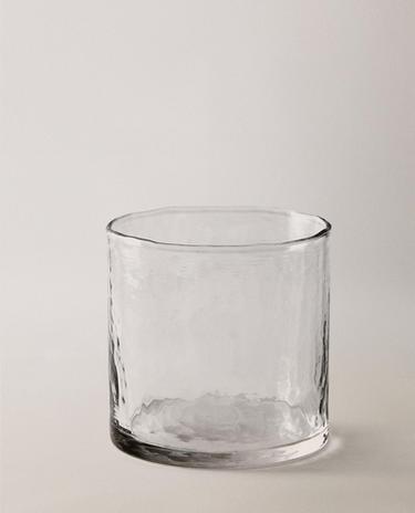 HAMMERED GLASS TUMBLER