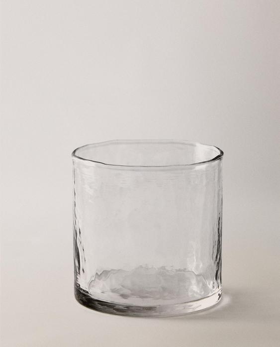 BICCHIERE IN VETRO MARTELLATO