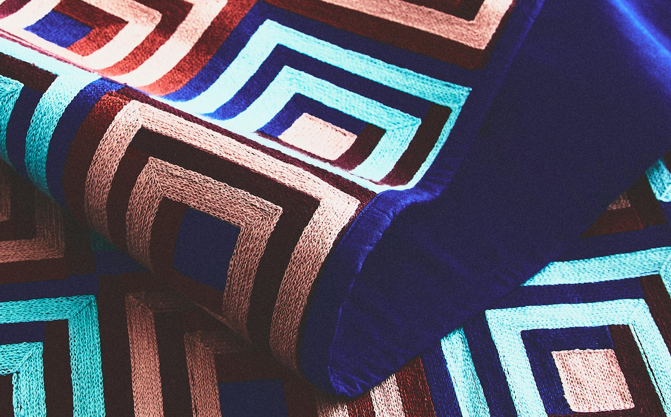 COTTON BEDSPREAD WITH SQUARES X COLLAGERIE
