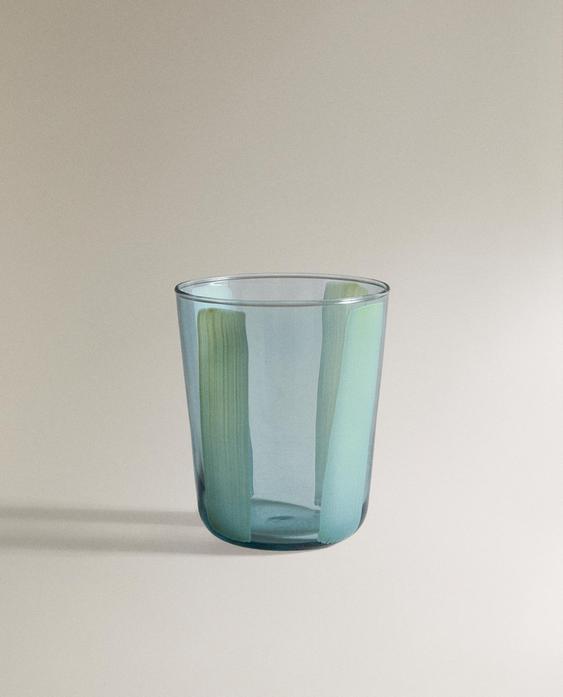 STRIPED GLASS TUMBLER