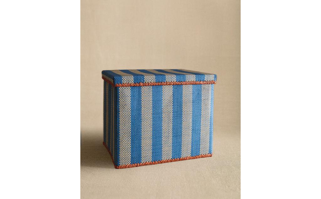 KIDS' COLLAPSIBLE STRIPED BASKET