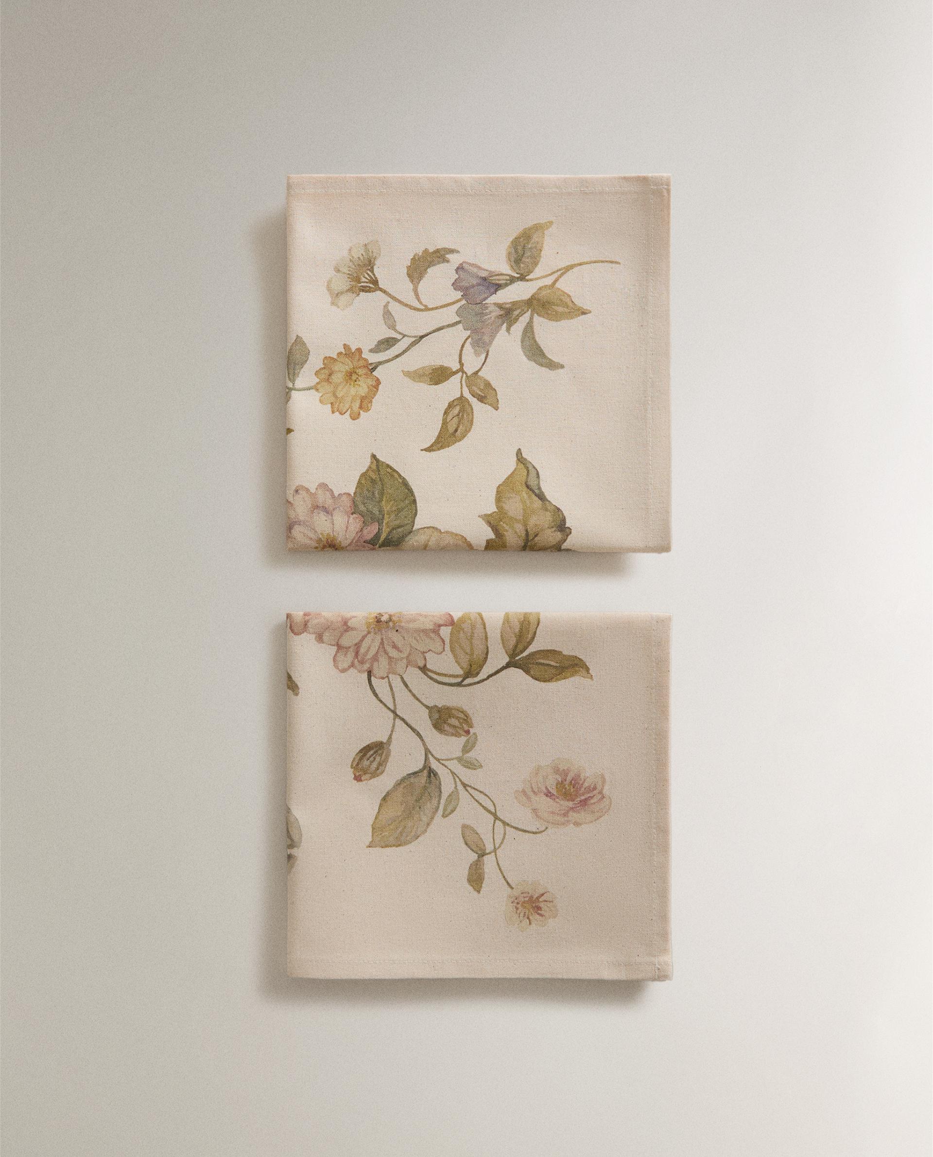 FLORAL PRINT NAPKINS (SET OF 2) Zara Home Κύπρος / Cyprus