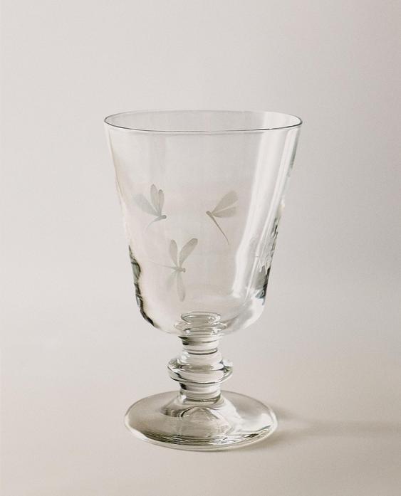 GLAS MIT LIBELLEN-DEKOR