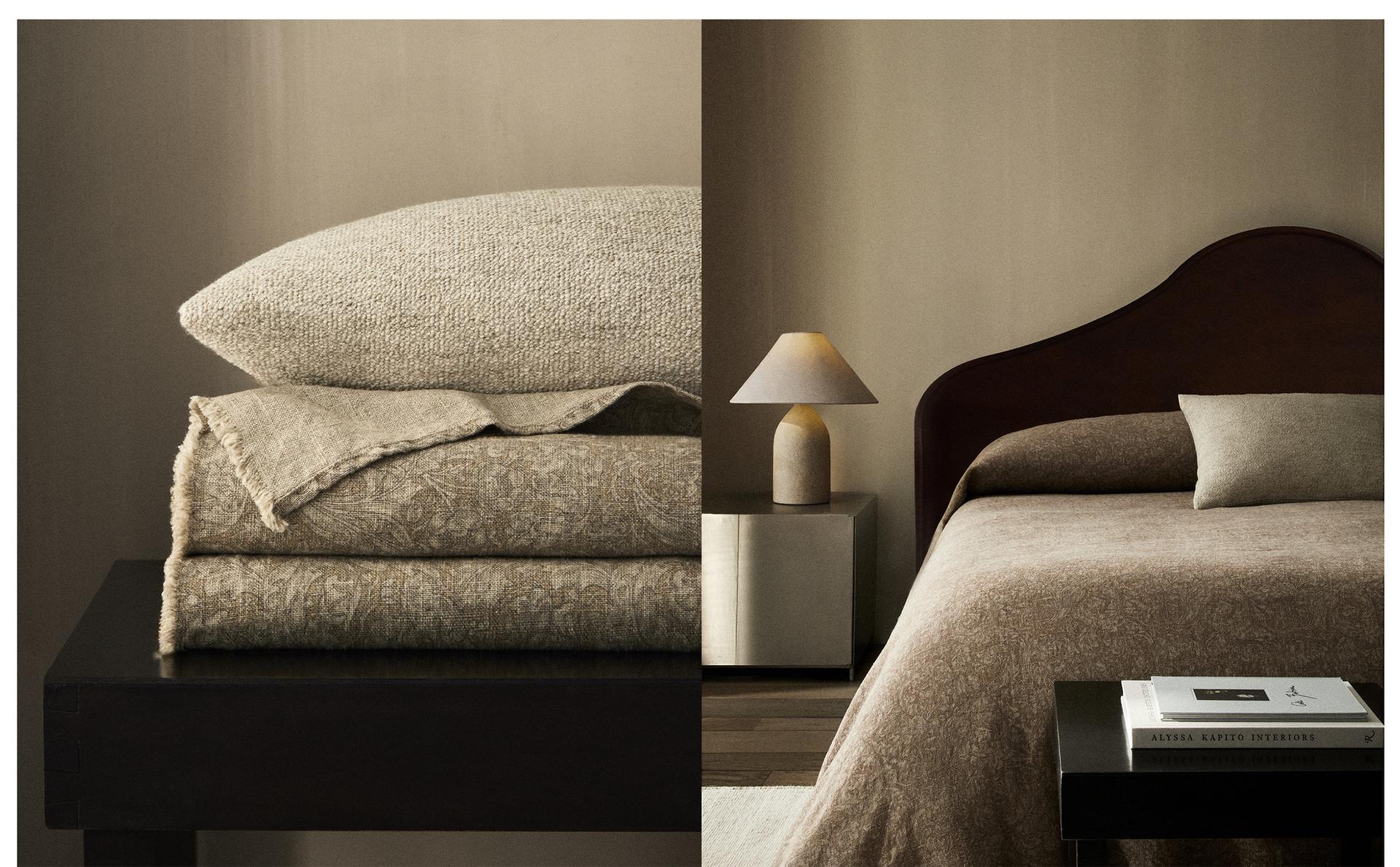 MORRIS & CO. LINEN BEDSPREAD MORRIS & CO. LINEN BEDSPREAD