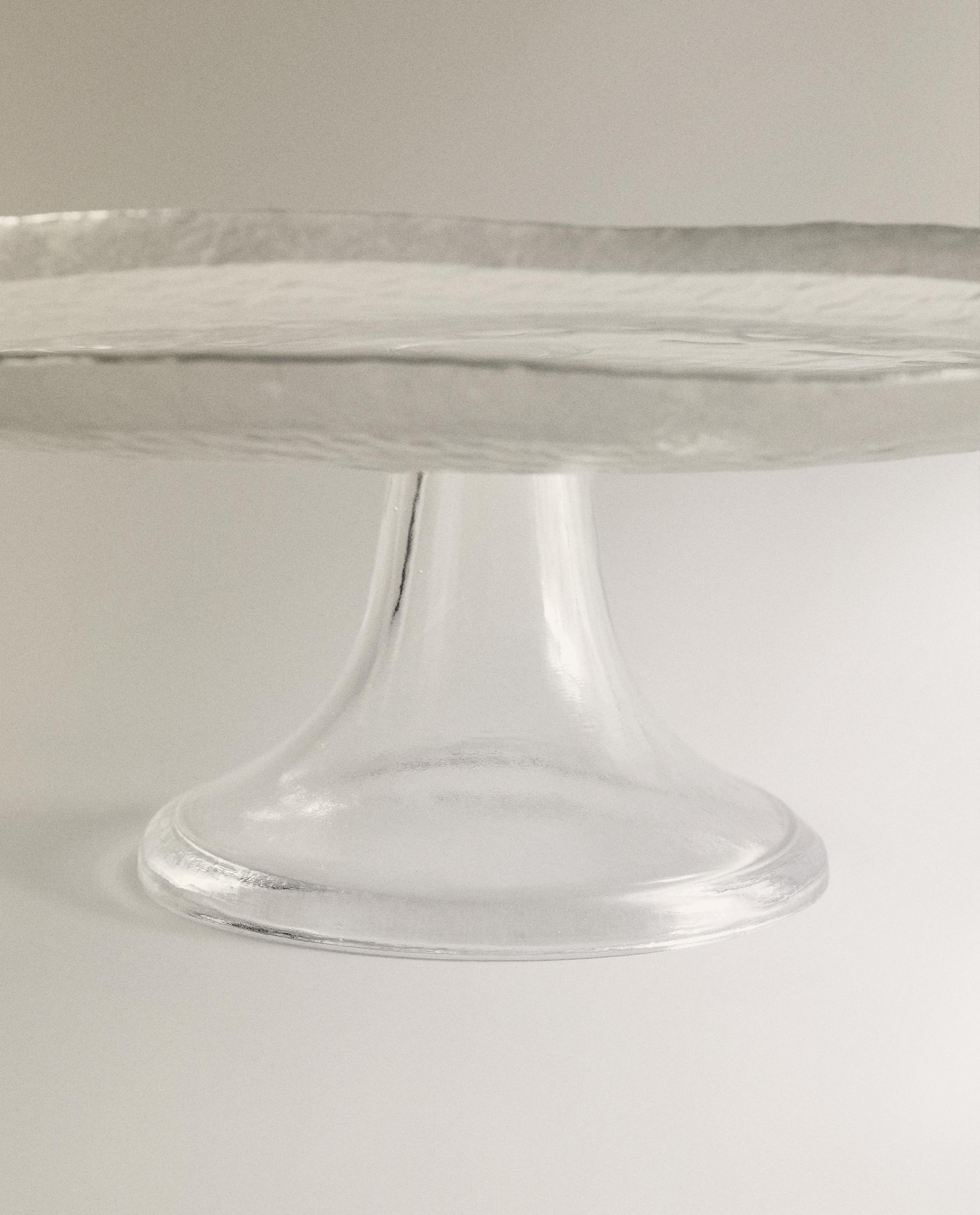 RAISED GLASS SERVING DISH WITH SILVER RIM product thumbnail 6