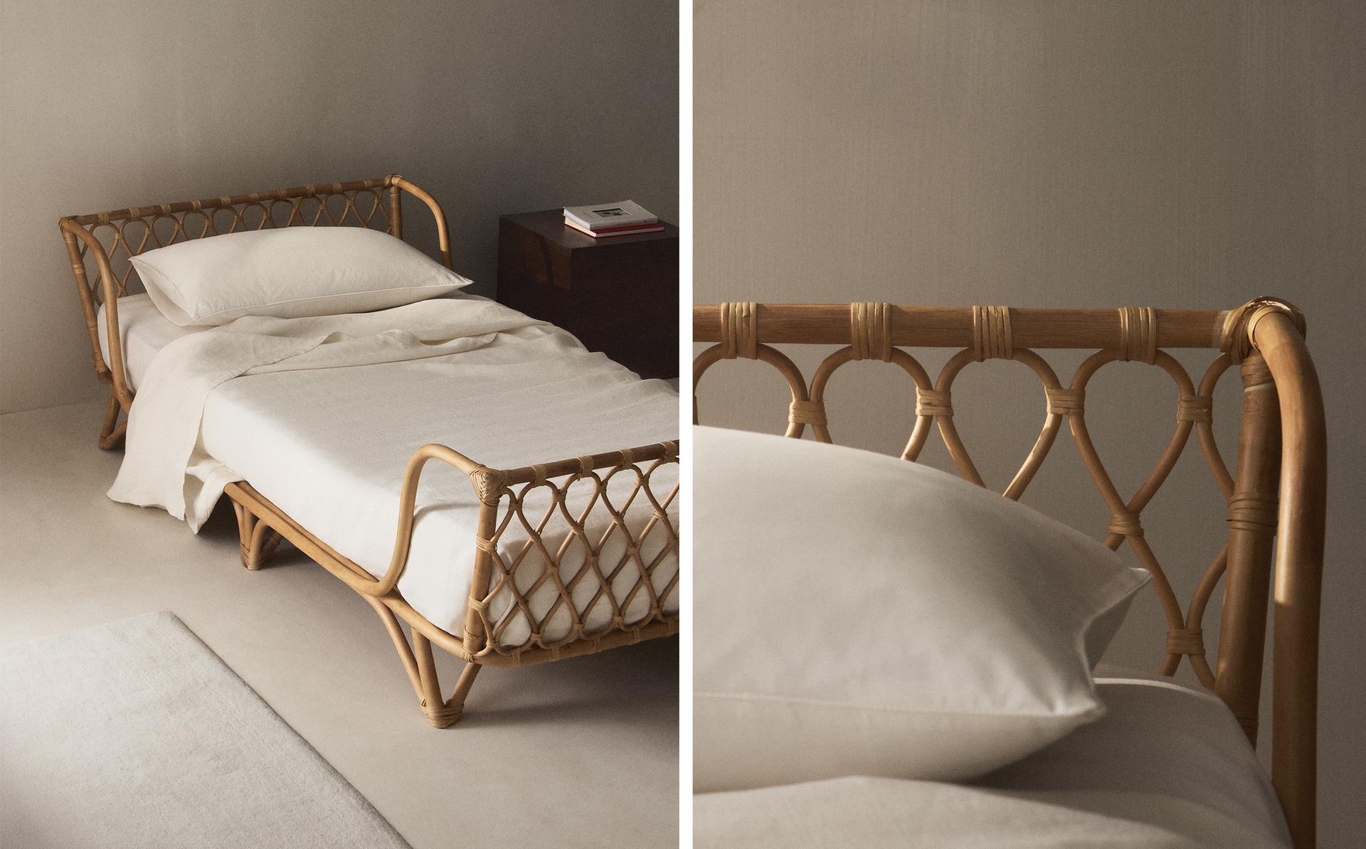 ESTRUTURA DE CAMA DE RATTAN