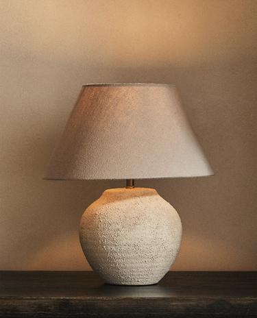 AGED CERAMIC TABLE LAMP