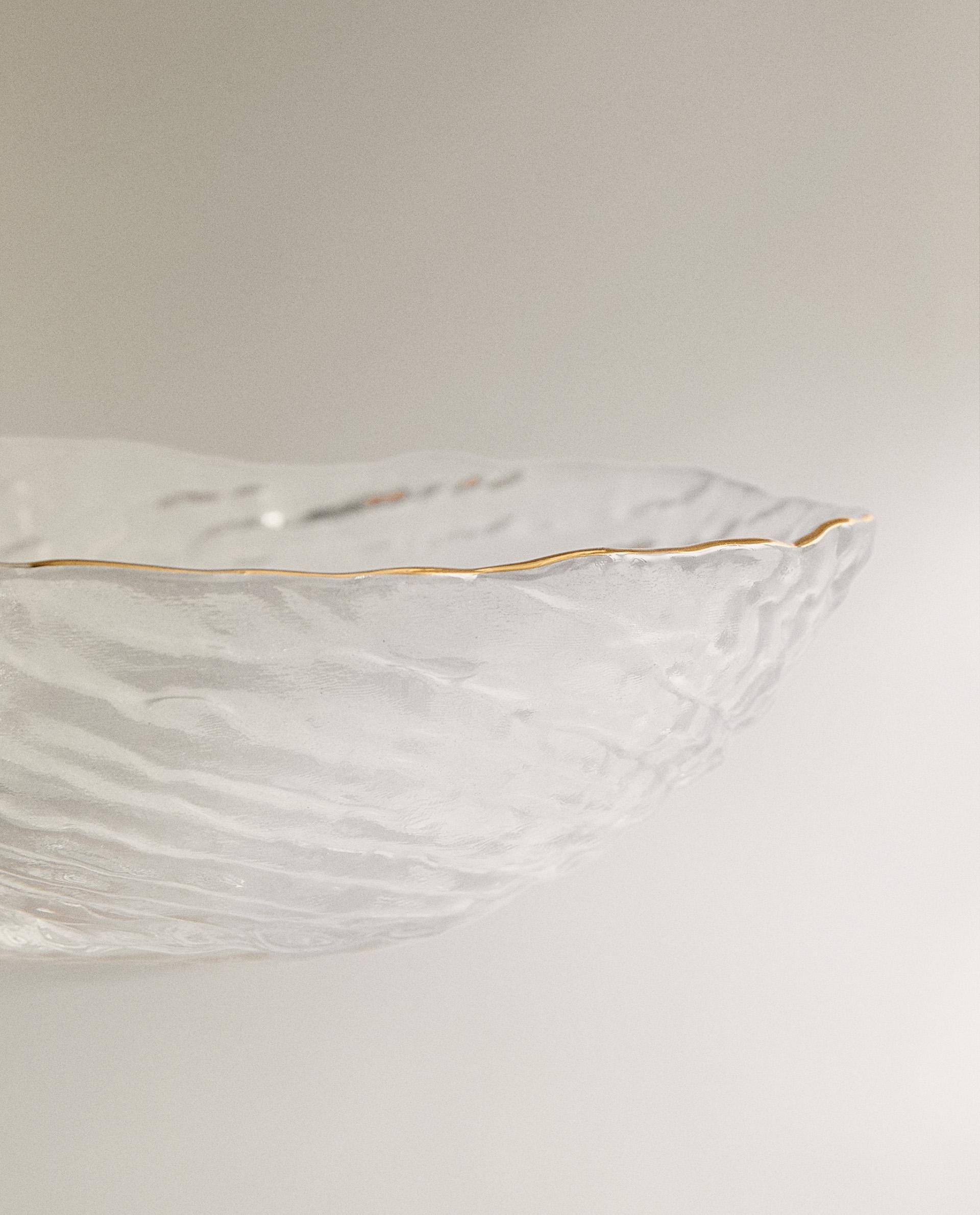 GLASS BOWL WITH GOLD RIM product thumbnail 5