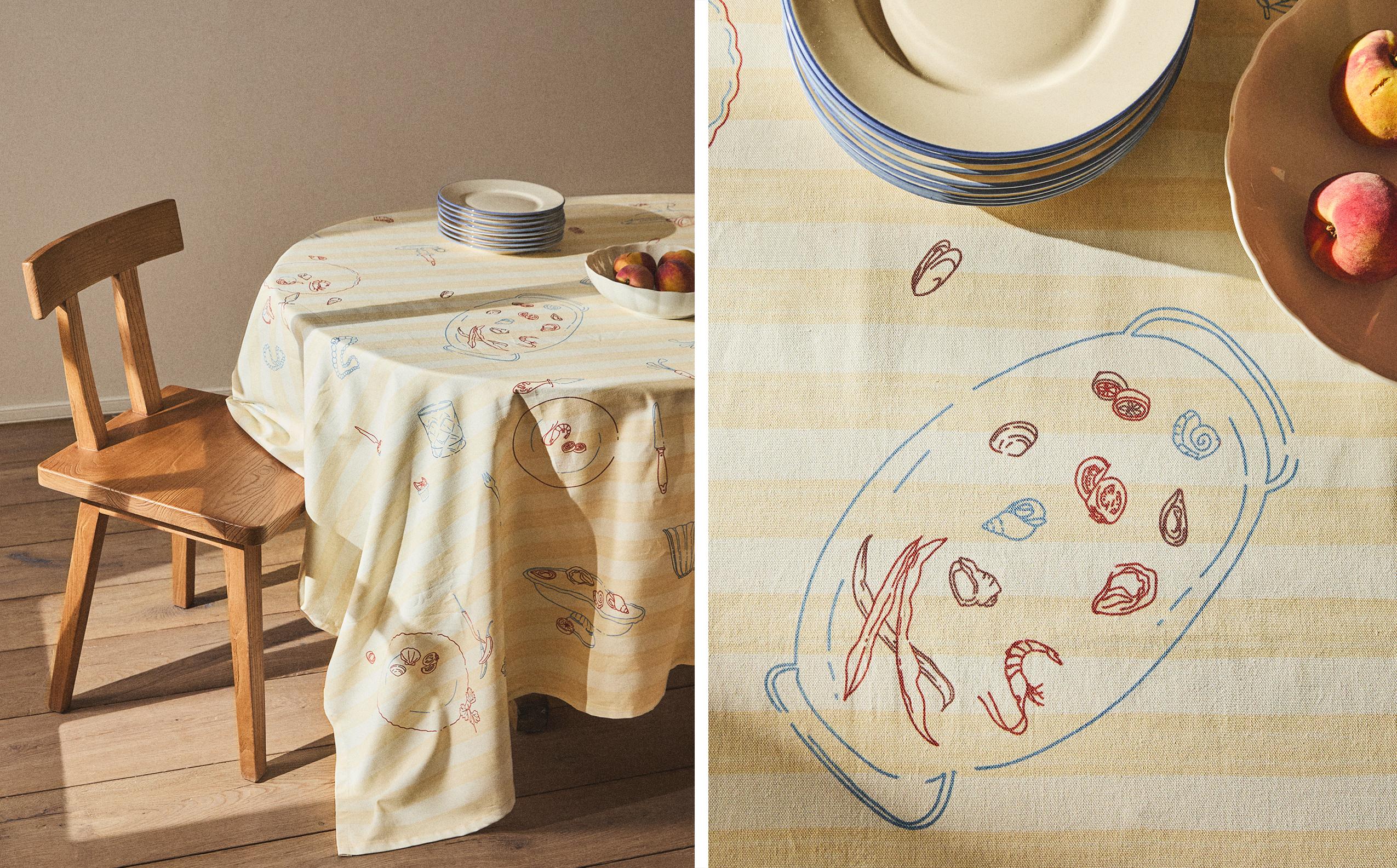 ZARA HOME テーブルクロス 海のモチーフ - メルカリ