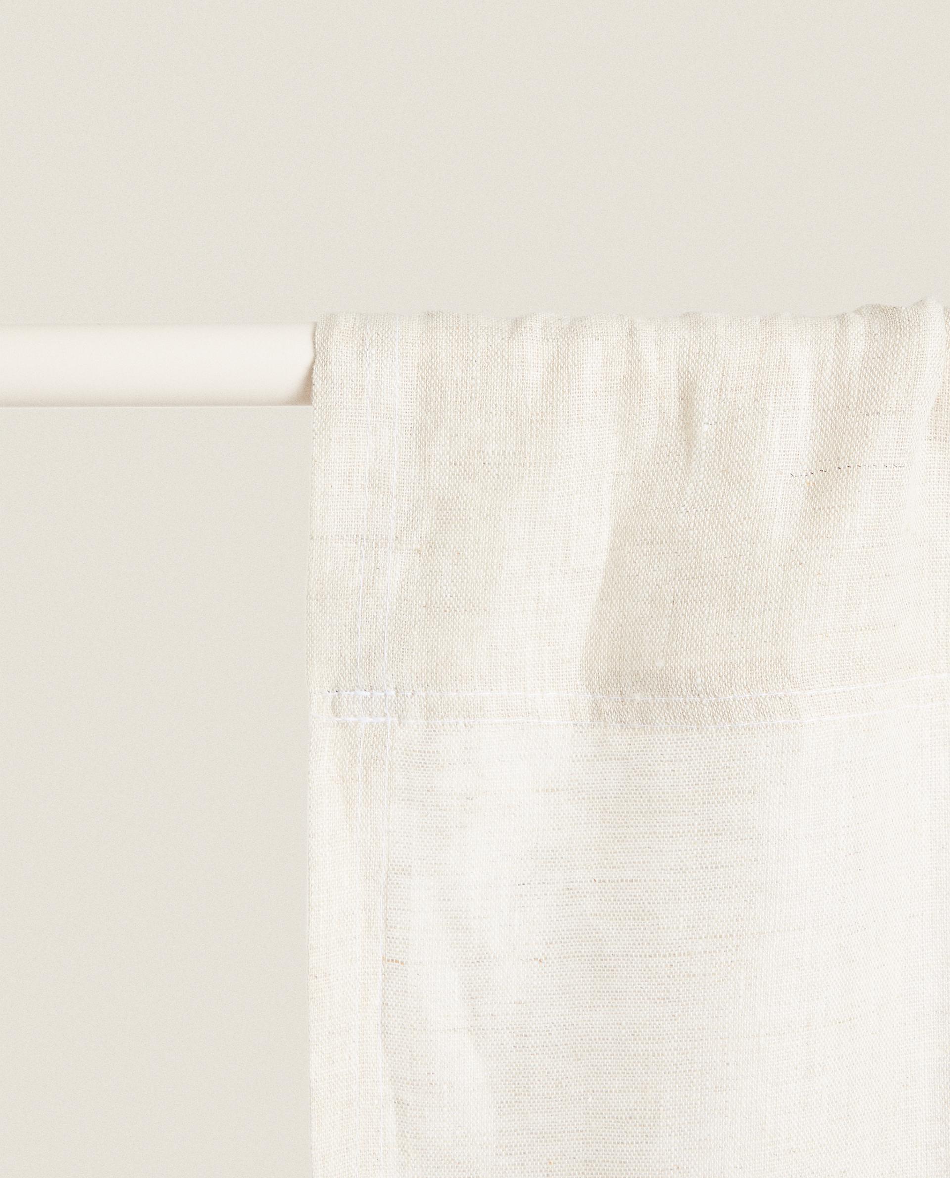ZARA HOME リネン カーテン135x270 cm 2枚セット 不透明度：高 ホワイトリネン カーテン | Zara Home 日本/Japan
