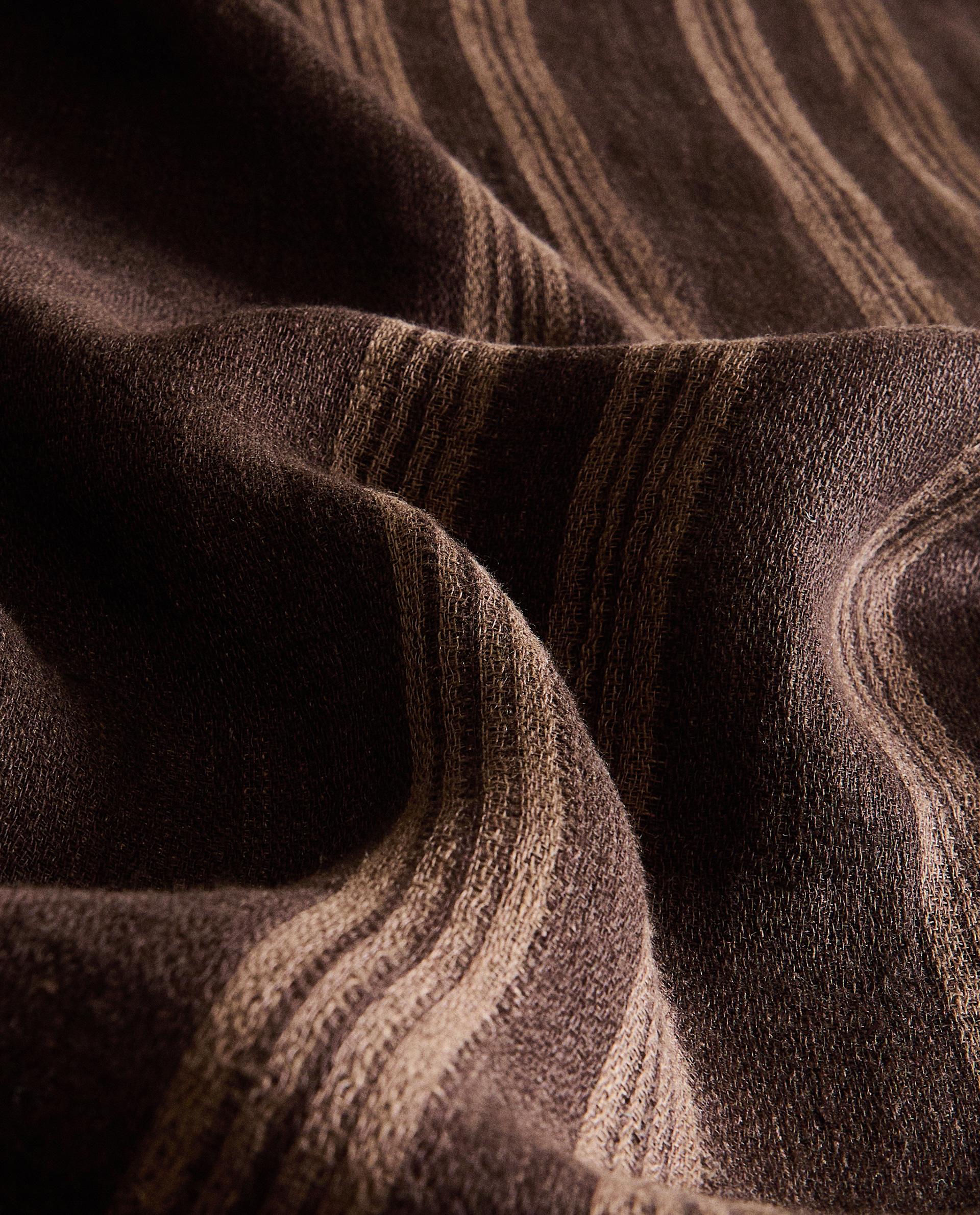 Zebra Herringbone イタリア製 麻ブランケット 寝具