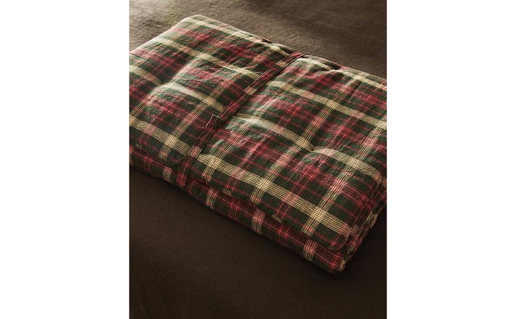 CHRISTMAS TARTAN CHECK TOPPER