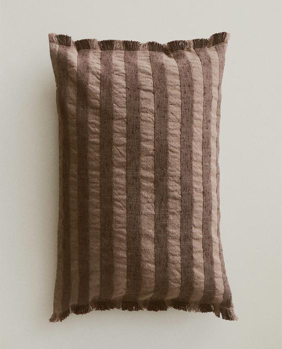 STRIPED THROW PILLOW COVER STRIPED THROW PILLOW COVER