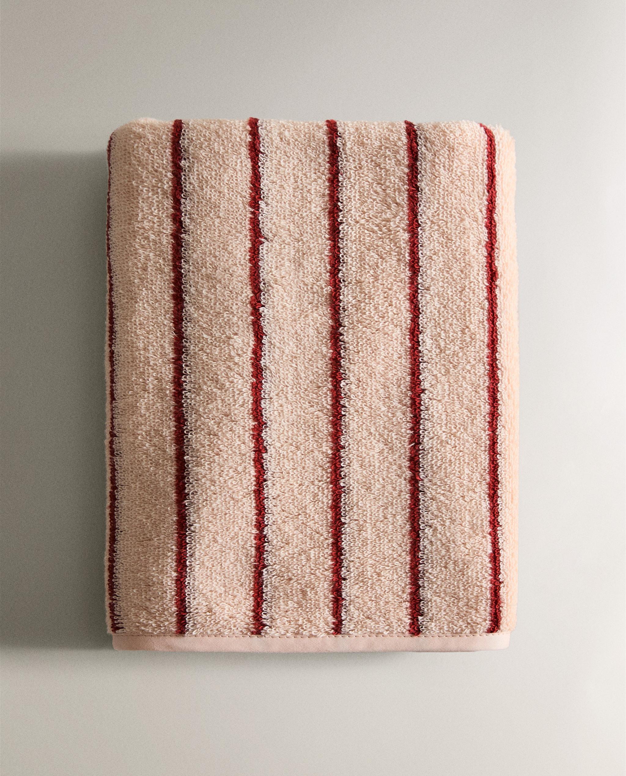 STRIPED HOODED BABY TOWEL WITH LITTLE EARS