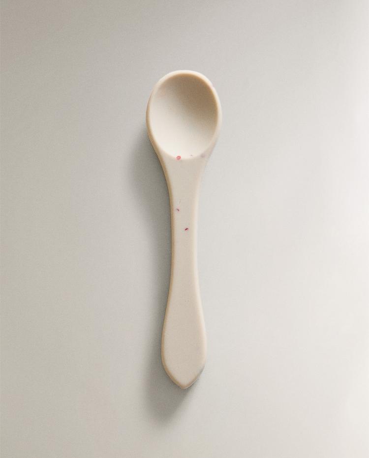 CHILDREN'S POLKA DOT SILICONE SPOON