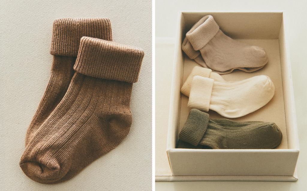 多色嬰兒襪子（四對裝）