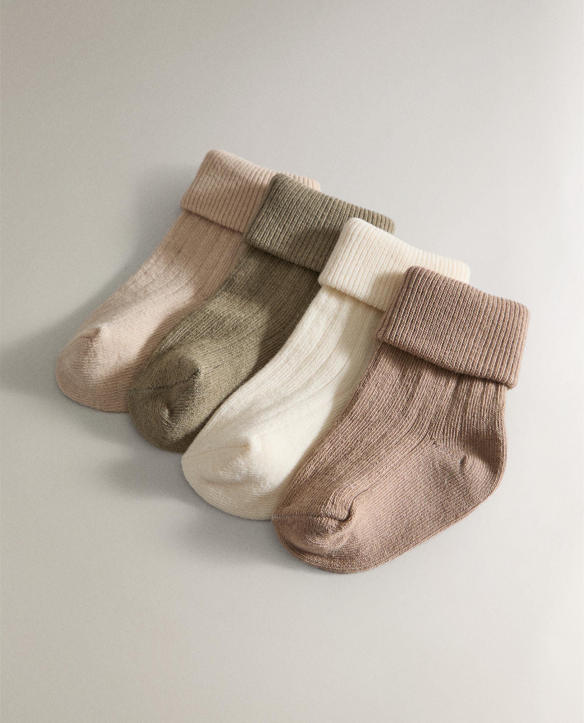 MULTICOLOURED BABY SOCKS (PACK OF 4) product thumbnail 3