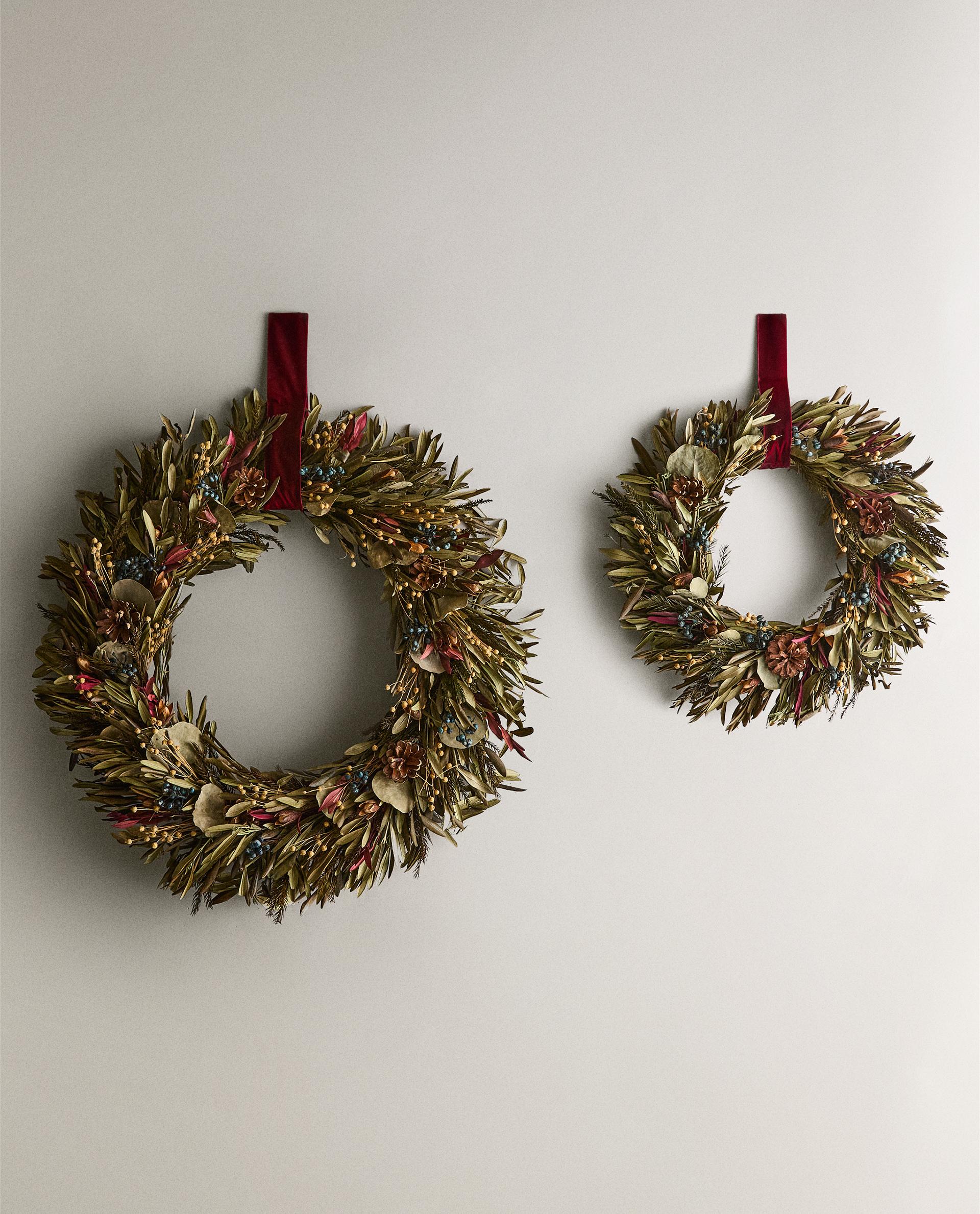 OLIVE LEAF WREATH CHRISTMAS DECORATION Zara Home Deutschland