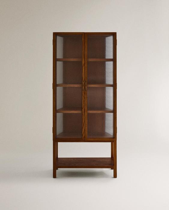 BUFFET EN BOIS DE FRÊNE ET PORTES EN VERRE