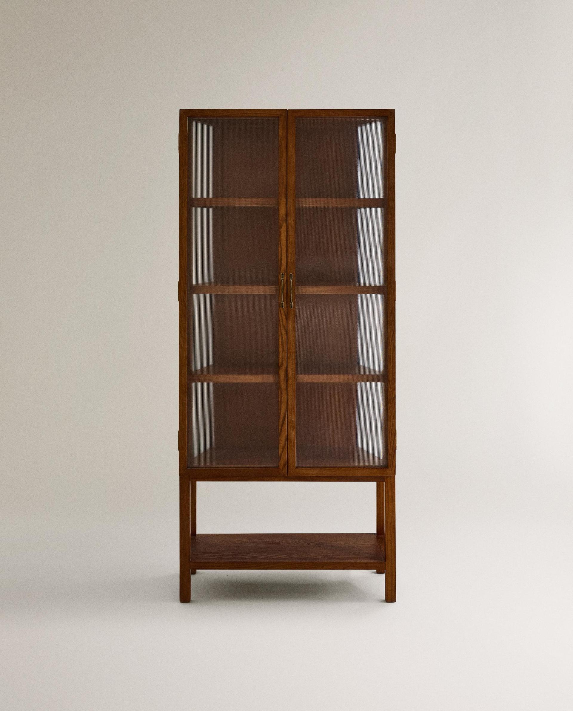 ASH WOOD SIDEBOARD WITH GLASS DOORS ASH WOOD SIDEBOARD WITH GLASS DOORS