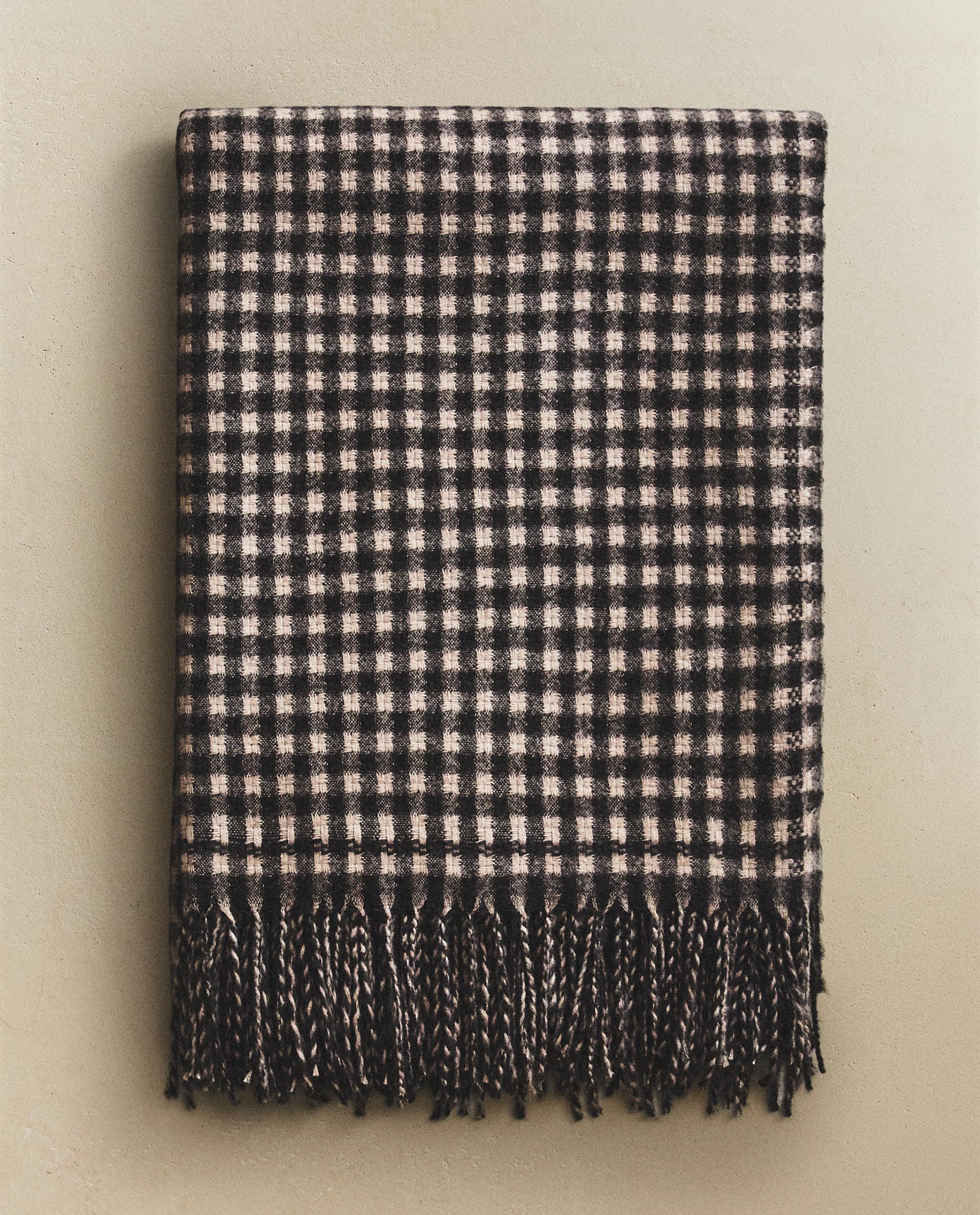 フリンジ チェック柄 ブランケット | Zara Home 日本/Japan