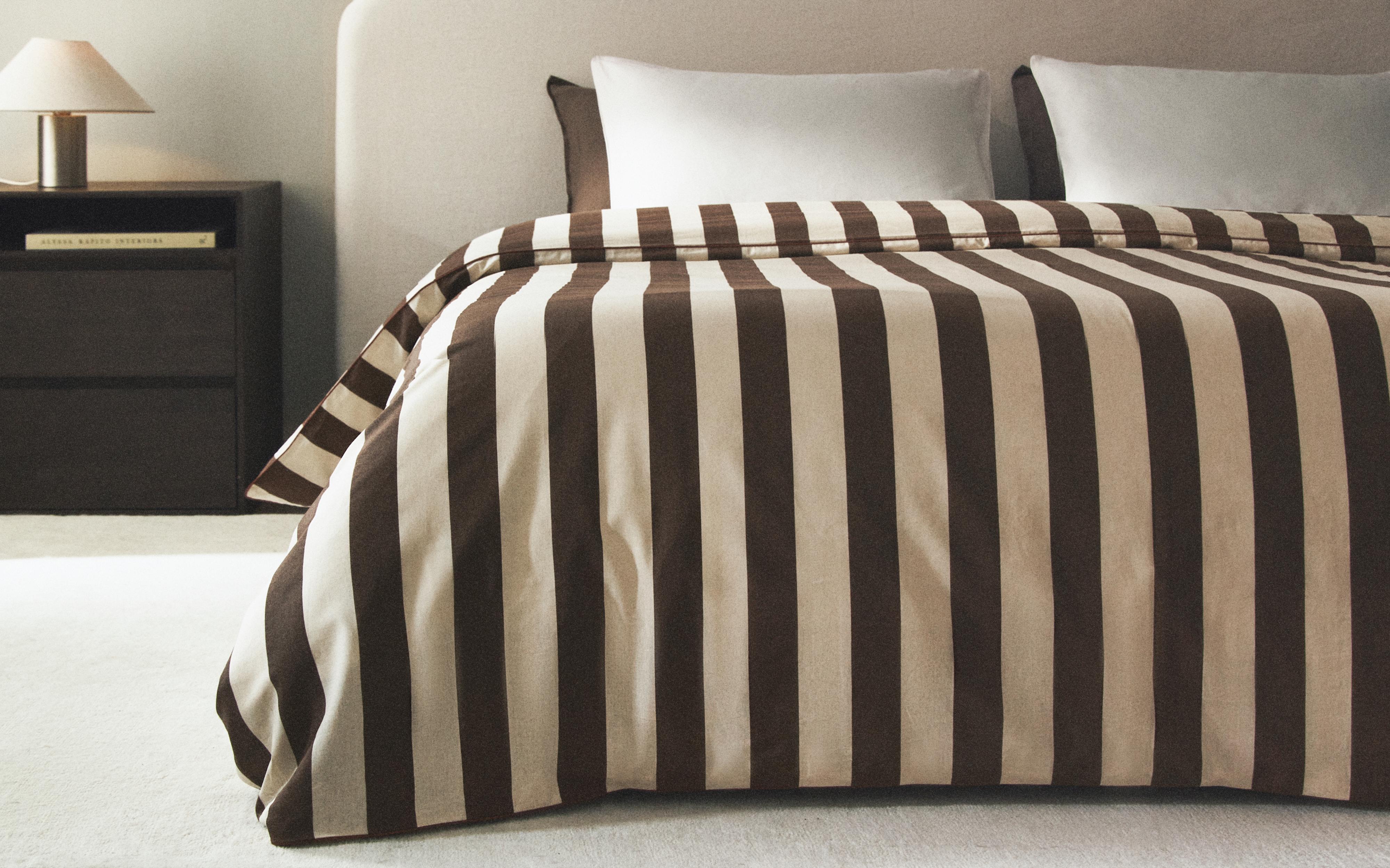 STRIPED WASHED COTTON DUVET COVER product thumbnail 10