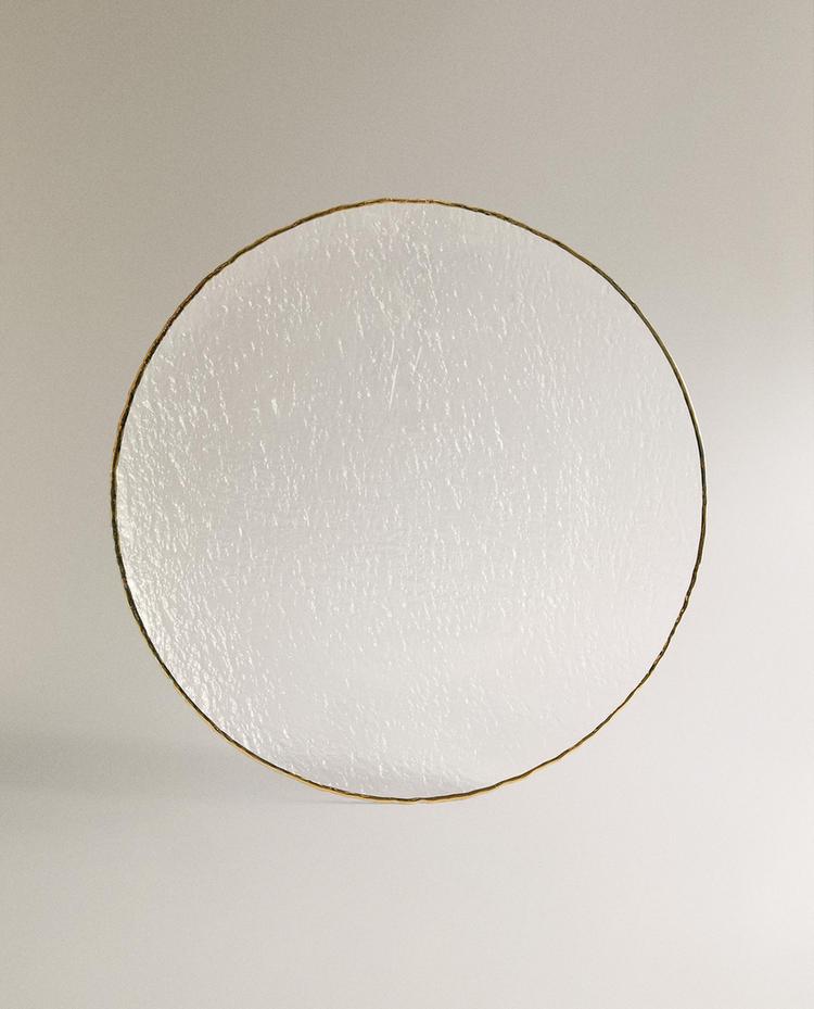 UNTERTELLER GLAS RELIEF GOLDENEM RAND